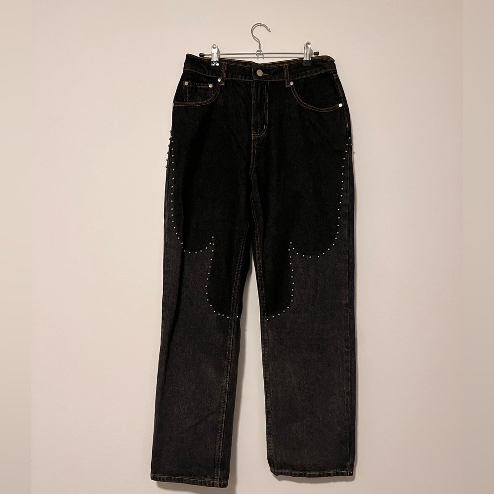 MILK IT X FREE PEOPLE STUDDED JEANS